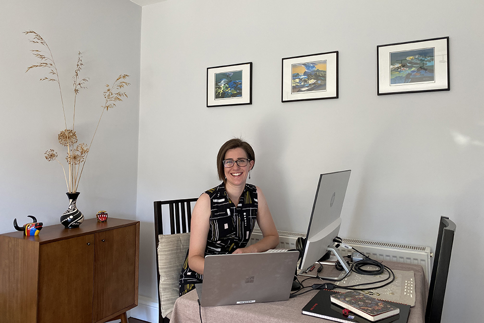 Director of Programme Diana Salazar in her home office